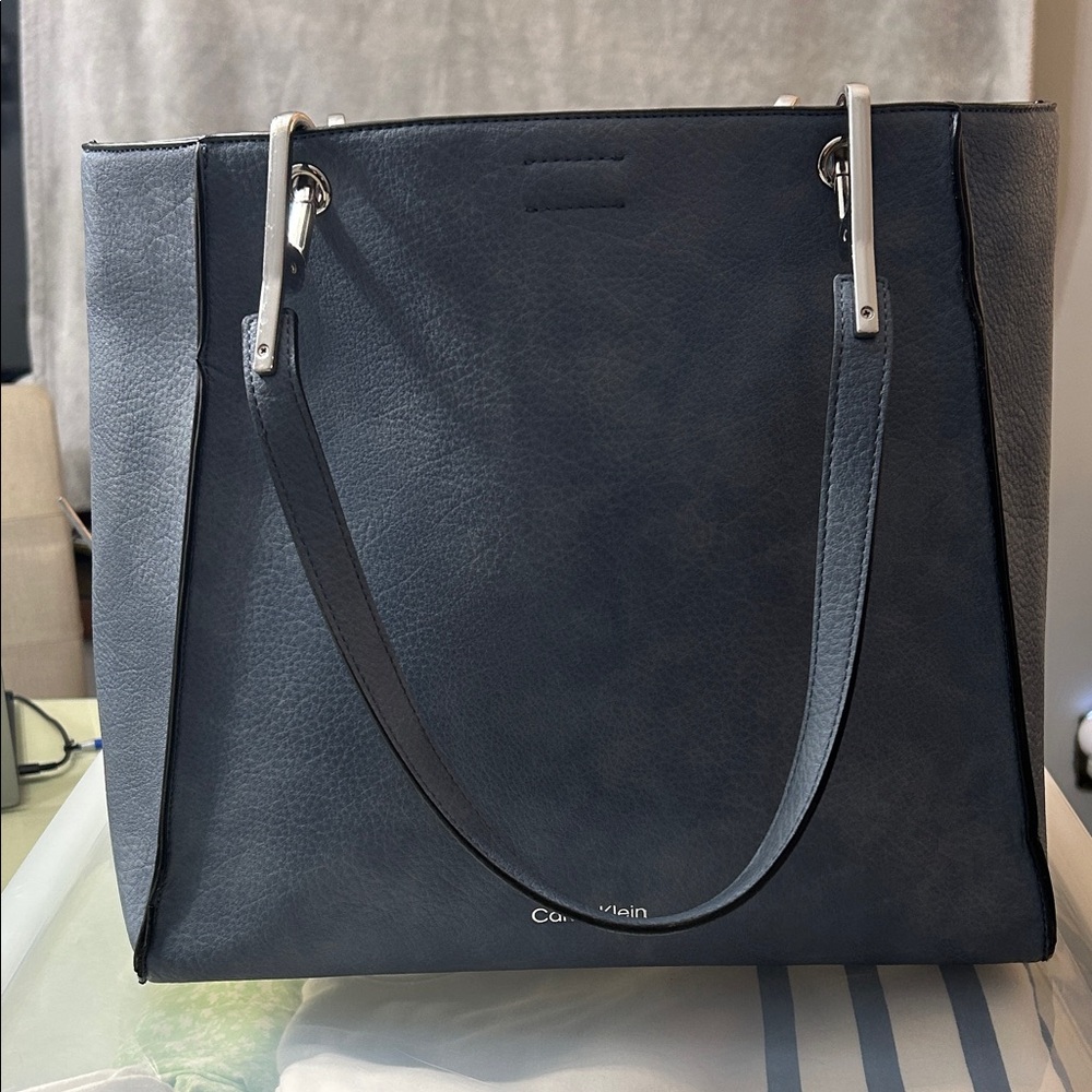 Calvin Klein Slate Blue Tote Handbag RN 54163